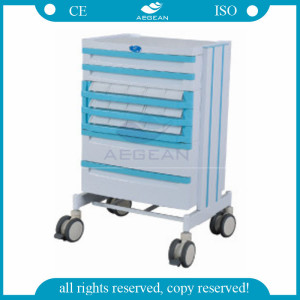AG-Wnt001 with ABS Material Medical Trolley Medication for Emergency Trolly