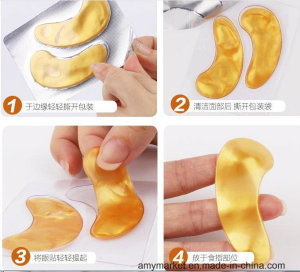 Hanfen Gold Eye Masks Dark Circle Removing Anti-Puffiness Anti-Wrinkle Moisturizer Collagen Eye Mask